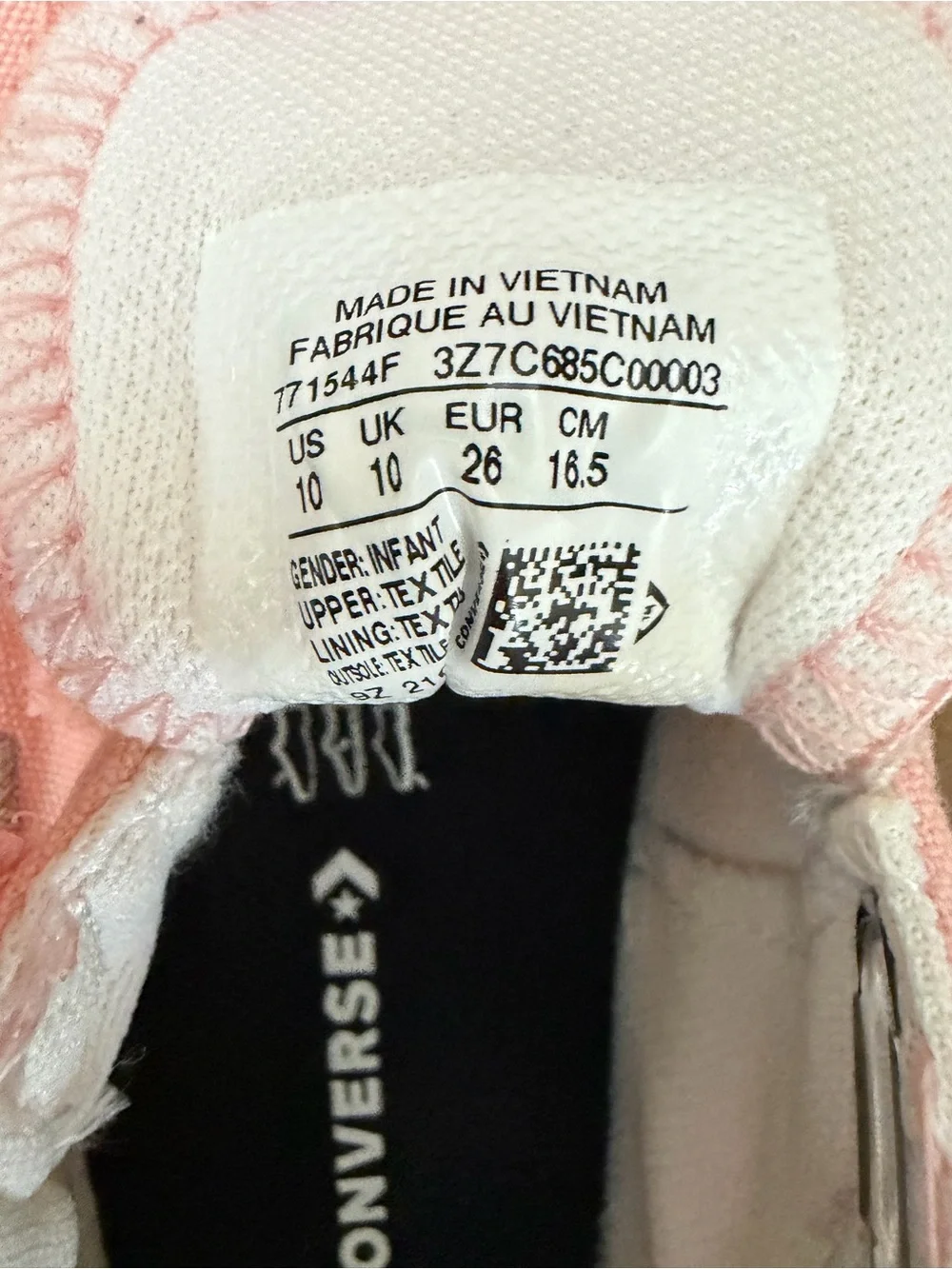 Converse Toddler/Kids Pink Velcro Low-Top Sneakers